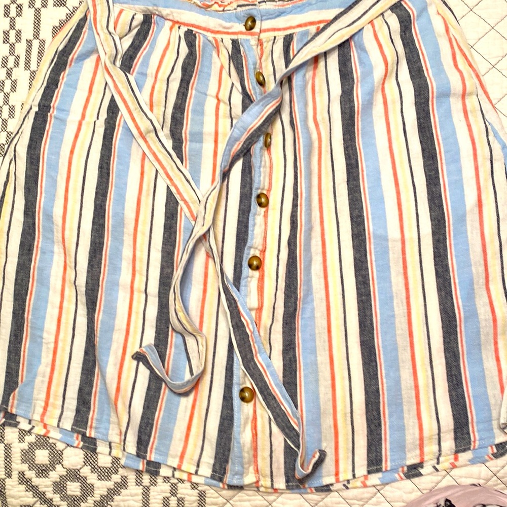 a.n.a skirt with colorful stripes